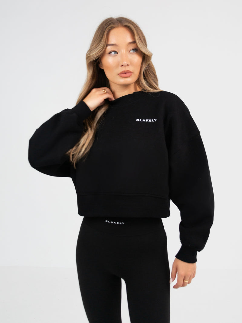 Soho Cropped Sweater - Black