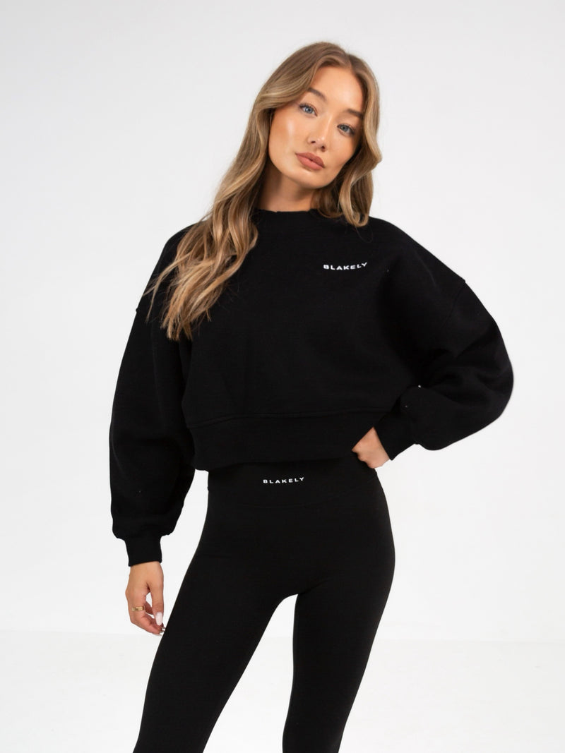 Soho Cropped Sweater - Black