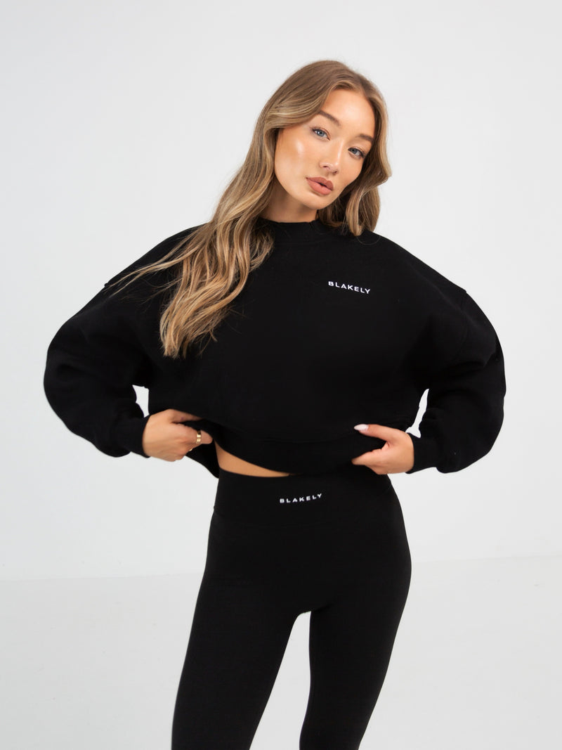 Soho Cropped Sweater - Black