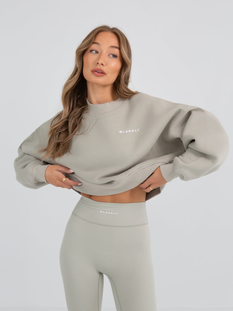 Soho Cropped Sweater - Grey