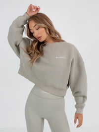 Soho Cropped Sweater - Grey