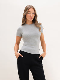 Blakely Basic Baby Tee - Marl Grey