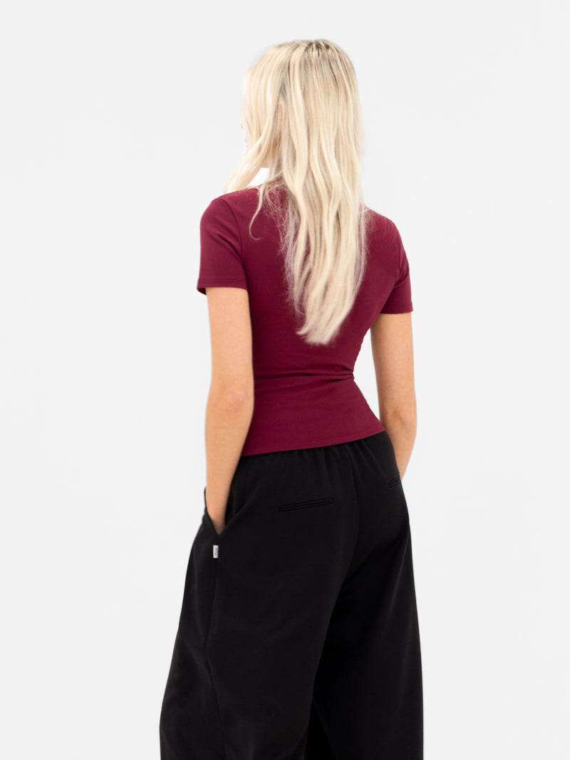 Lucia Baby Tee - Burgundy