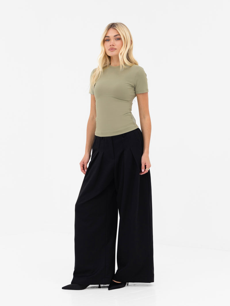 Lucia Baby Tee - Warm Olive