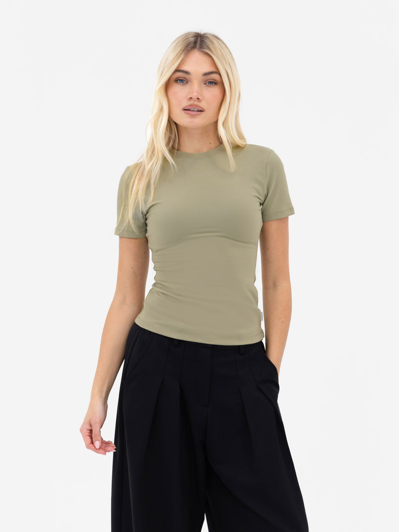 Lucia Baby Tee - Warm Olive