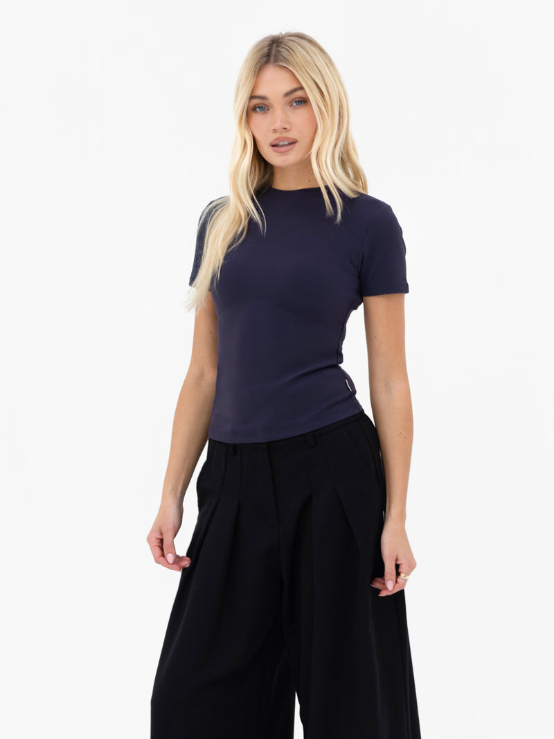 Lucia Baby Tee - Soft Navy
