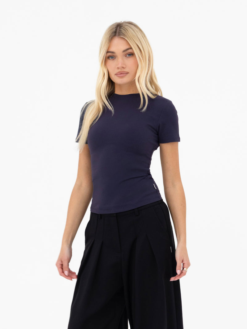Lucia Baby Tee - Soft Navy