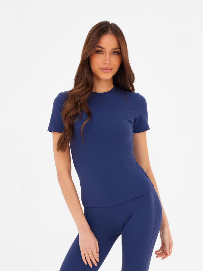 Lucia Baby Tee  - Navy Blue