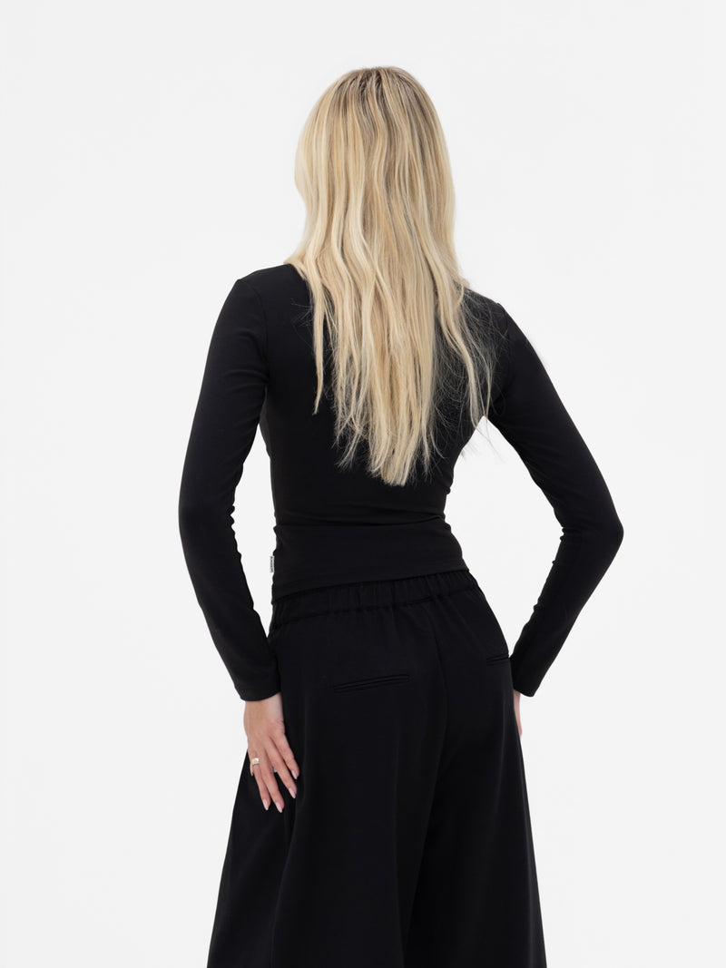 Lucia Long Sleeve Top - Black