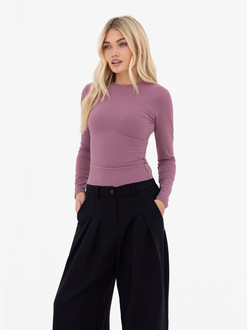 Lucia Long Sleeve Top - Dusty Rose