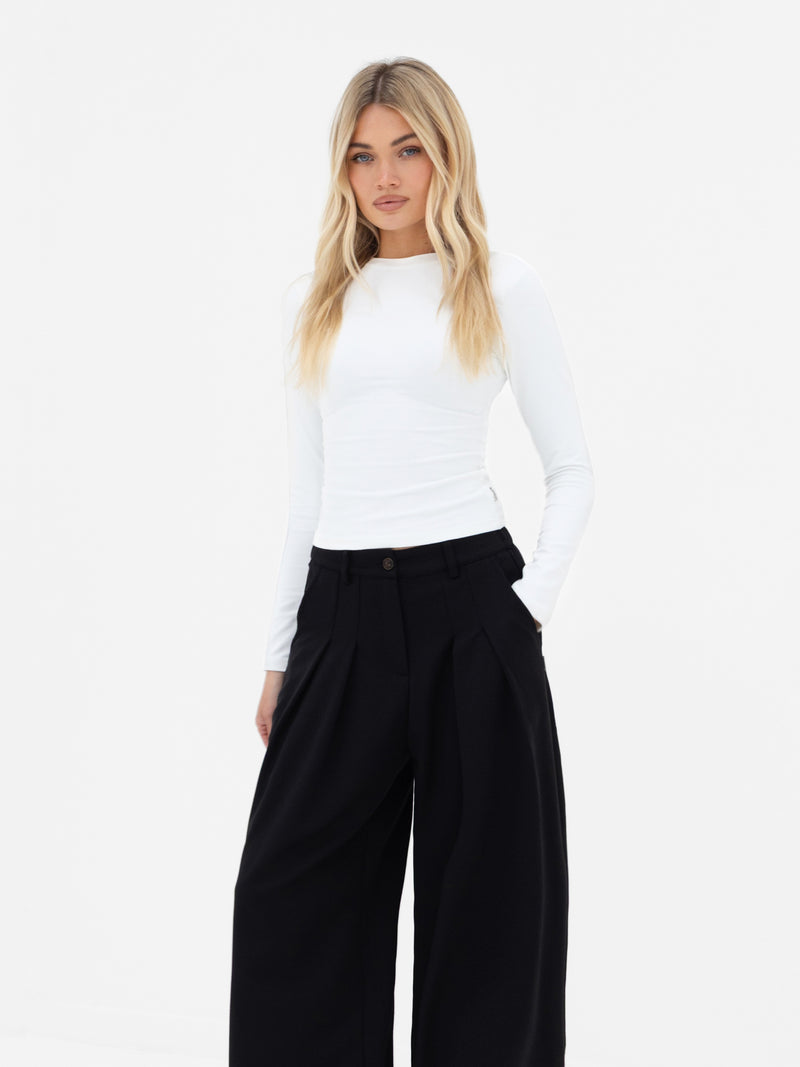 Lucia Long Sleeve Top - White