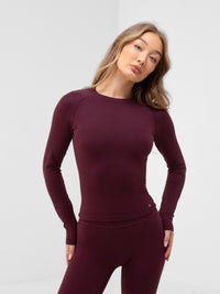 Apex Pro Long Sleeve Top - Deep Burgundy