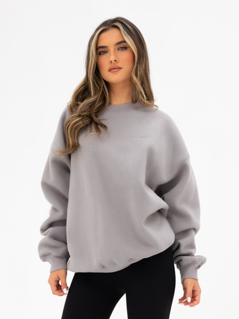 Isla Oversized Sweater - Mid Grey