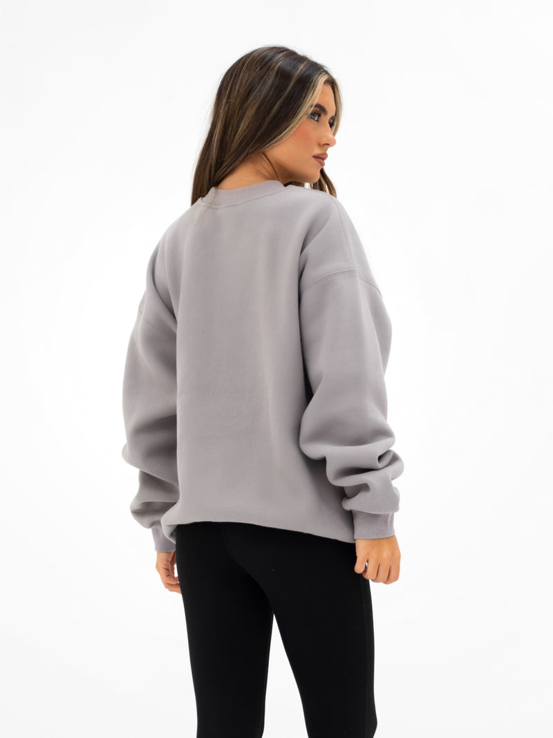 Isla Oversized Sweater - Mid Grey