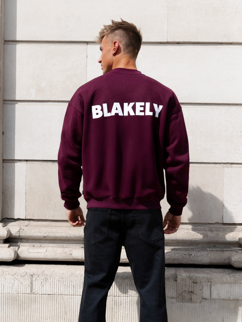 Declan Relaxed Sweater - Burgundy