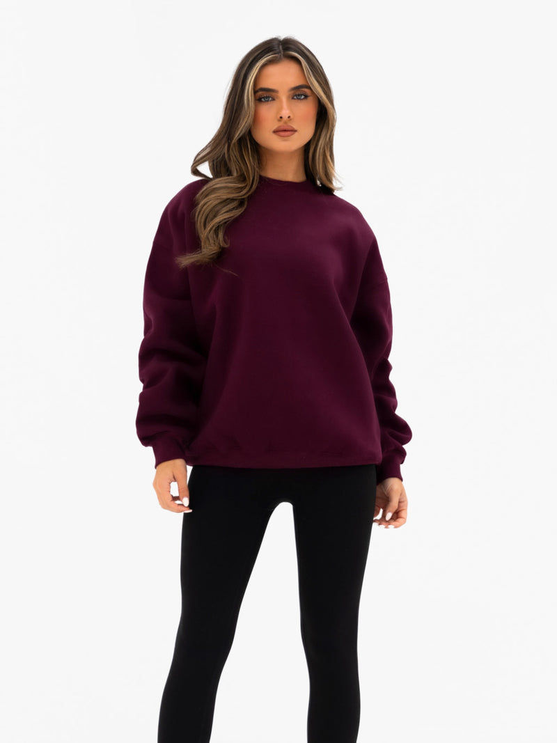 Kayla Oversized Sweater - Dark Cherry