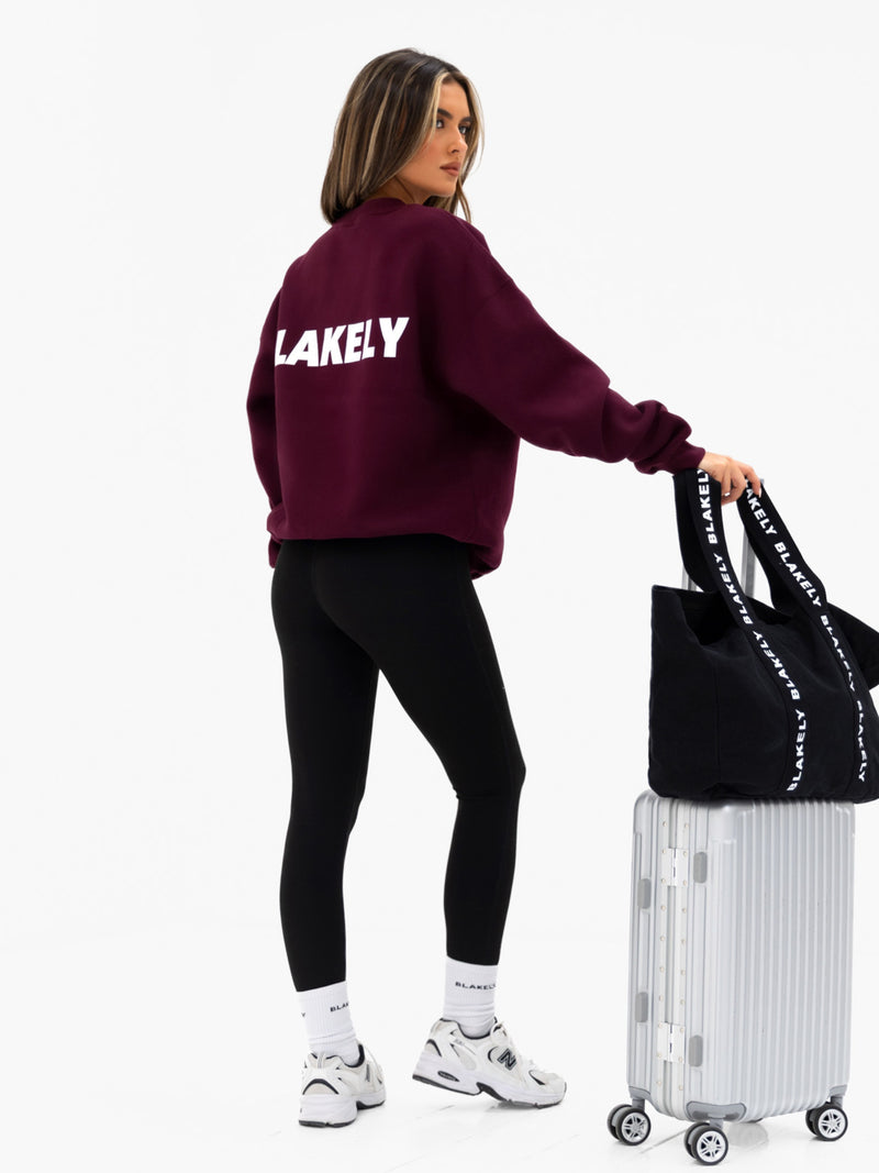 Kayla Oversized Sweater - Dark Cherry