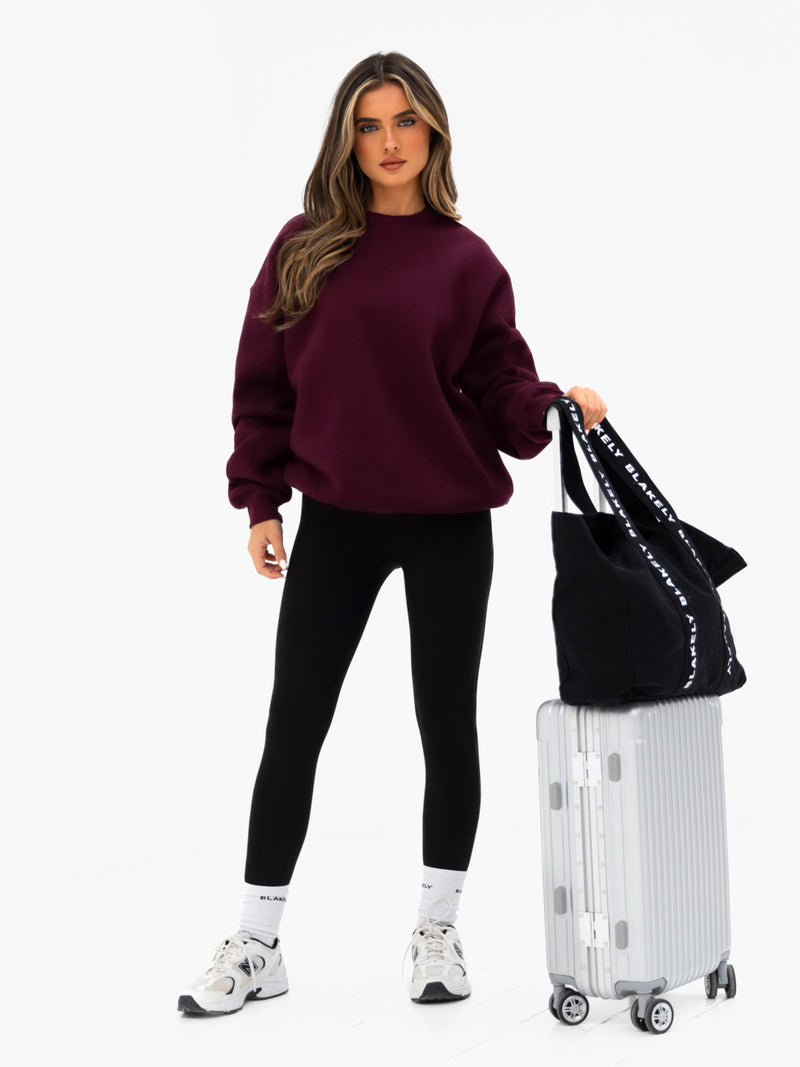 Kayla Oversized Sweater - Dark Cherry