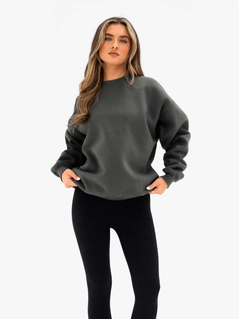 Kayla Oversized Sweater - Khaki Grey