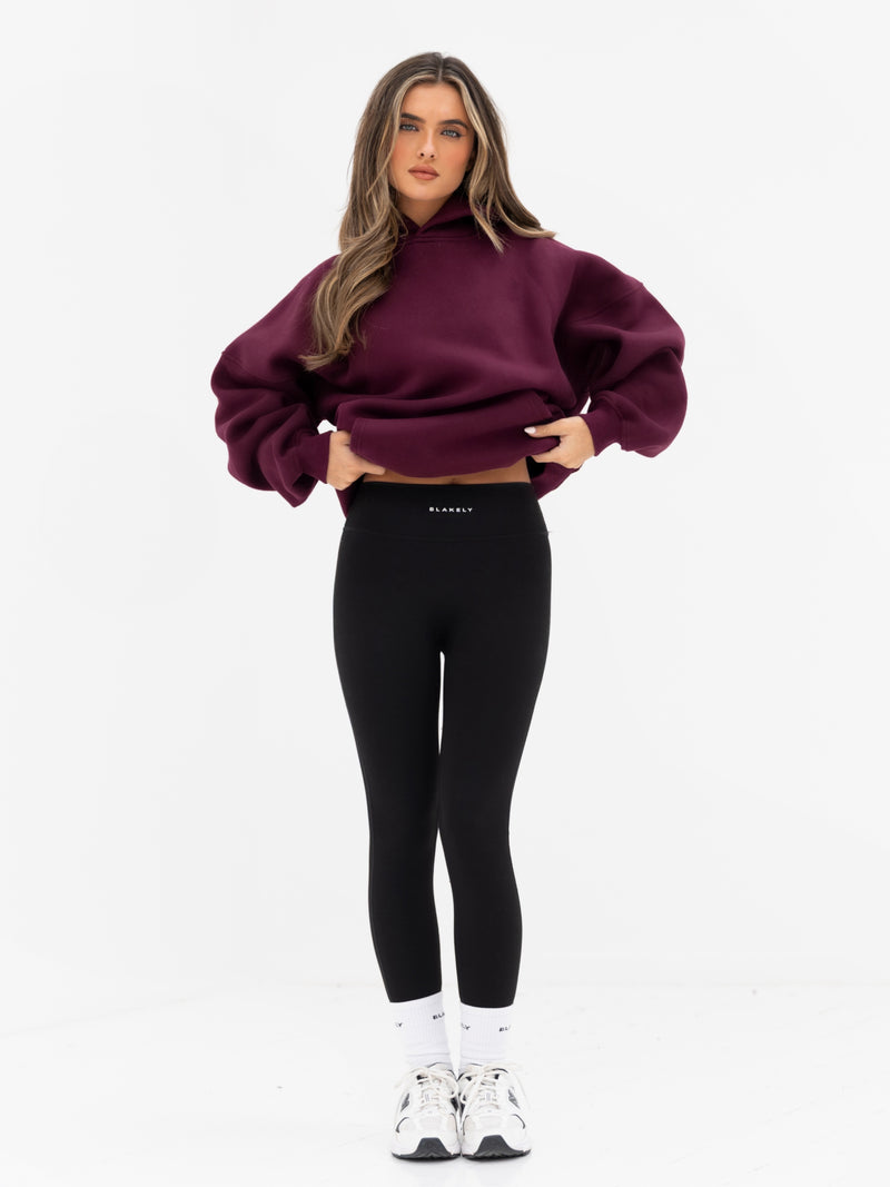 Kayla Oversized Hoodie - Dark Cherry