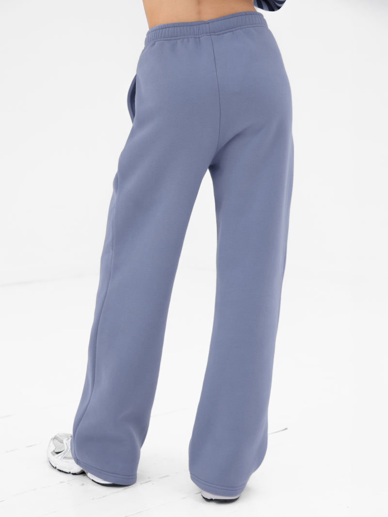 Isabel Wide Leg Sweatpants - Blue