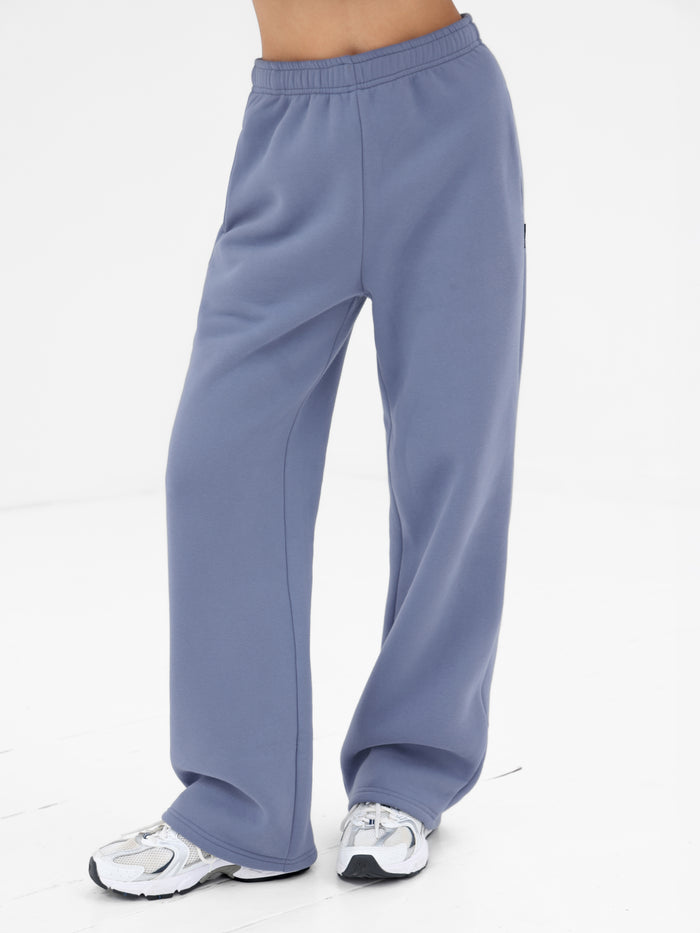 Isabel Wide Leg Sweatpants - Blue