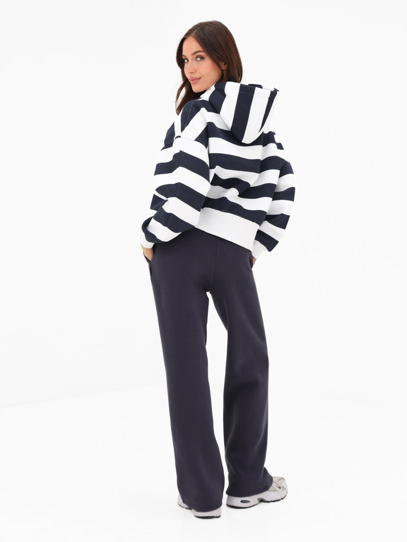 Isabel Wide Leg Sweatpants - True Navy
