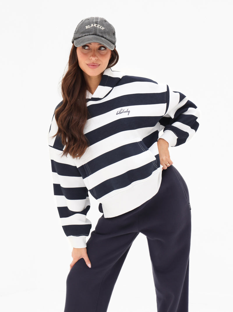 Isabel Wide Leg Sweatpants - True Navy