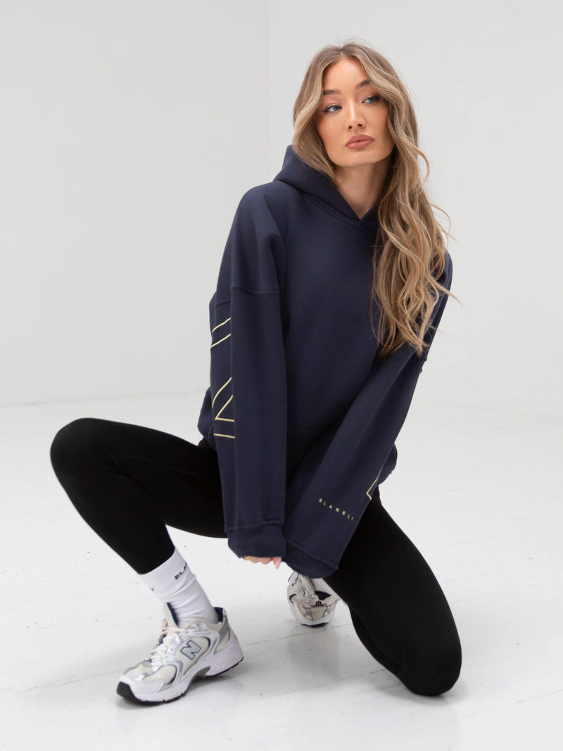 Embroidered Isabel Oversized Hoodie - Lemon