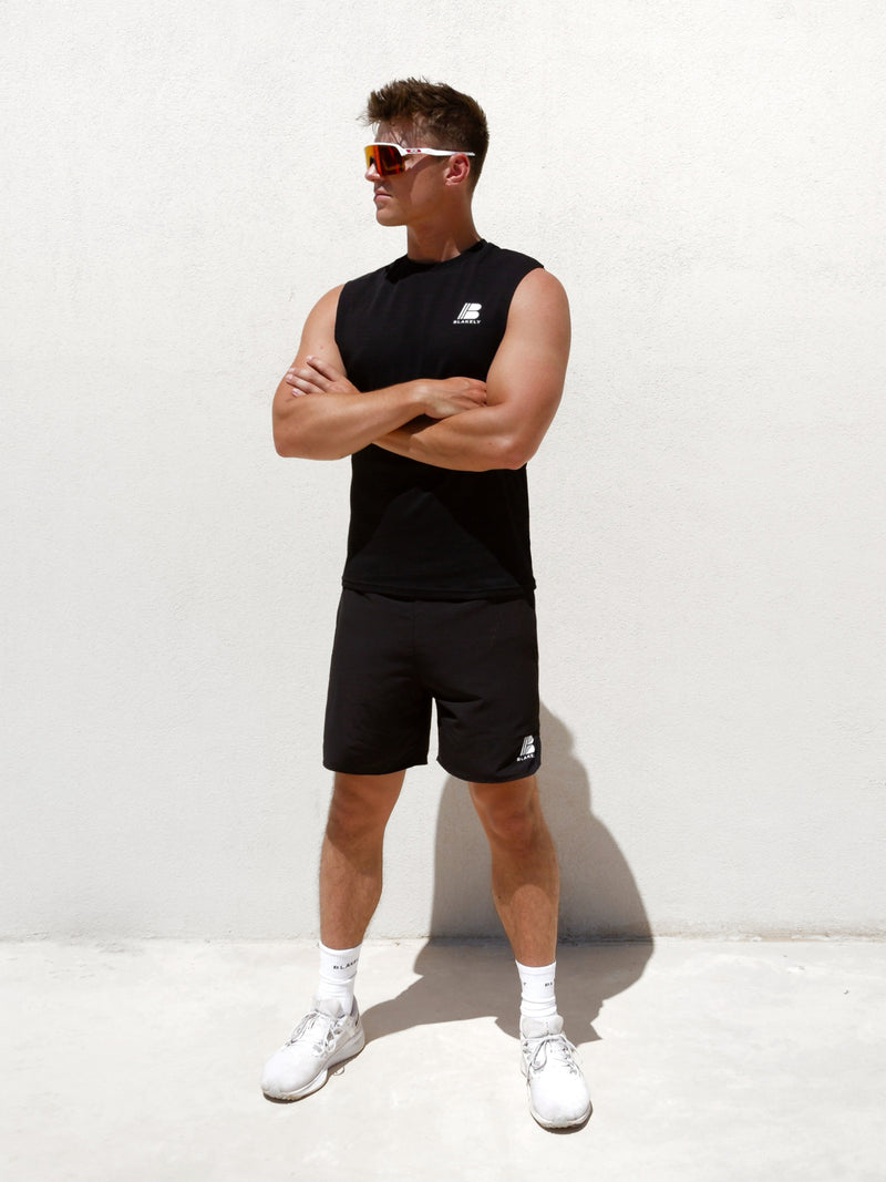 Apex Sleeveless Tee - Black