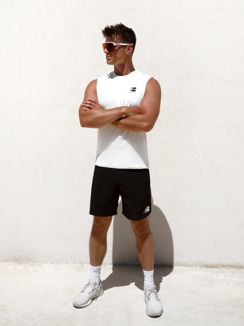 Apex Sleeveless Tee - White