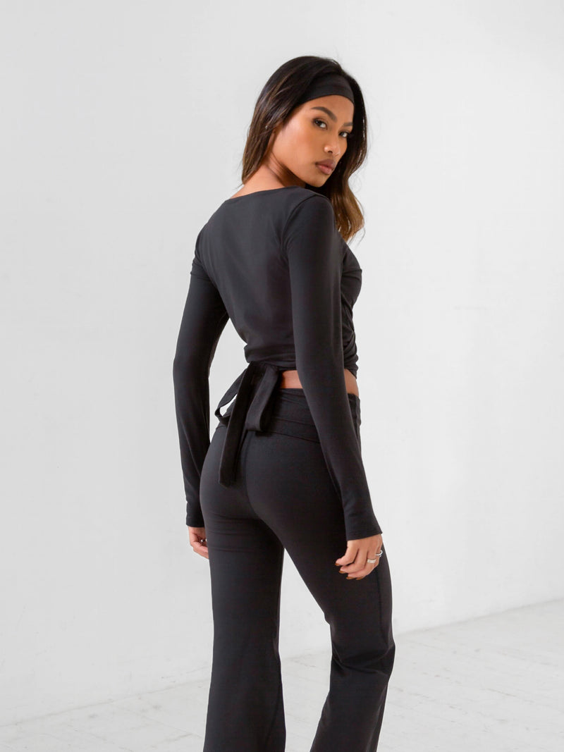 Reform Wrap Top - Black