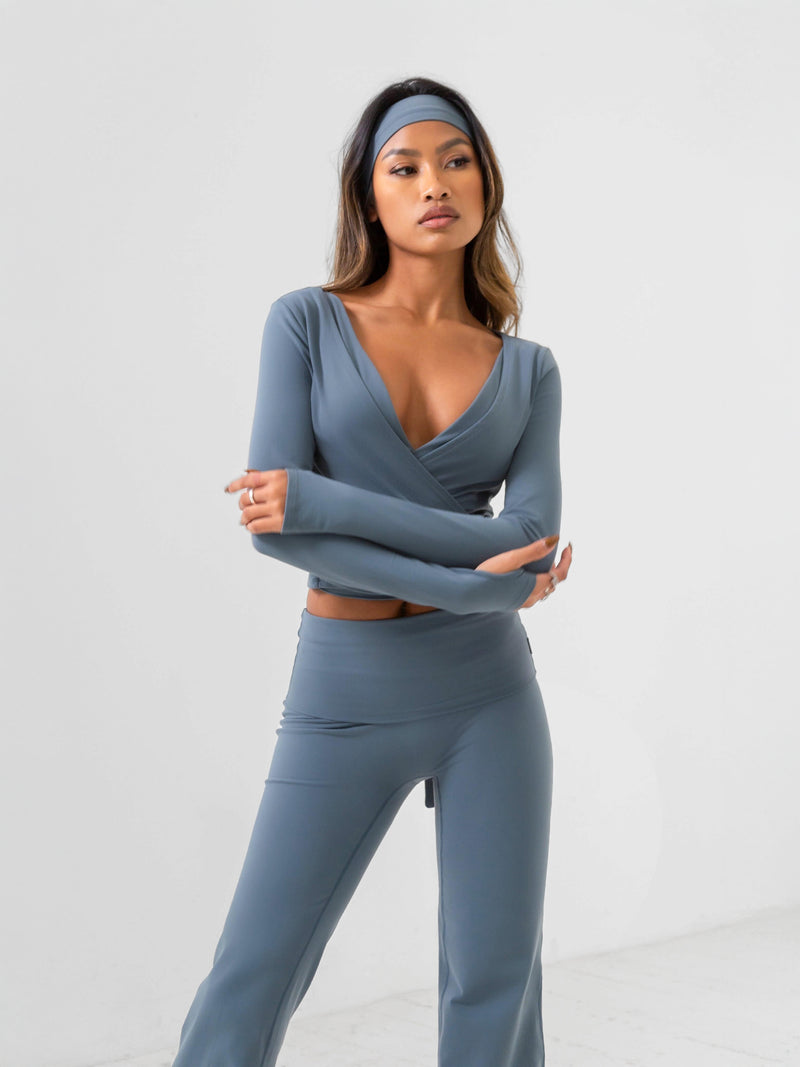 Reform Wrap Top - Storm Blue