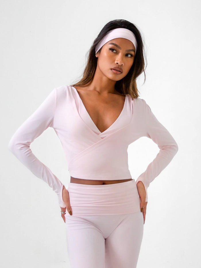 Reform Wrap Top - Ballet Pink