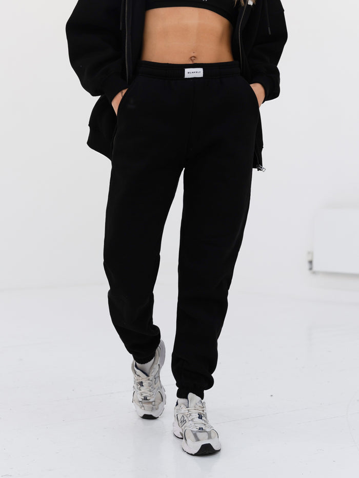 Label Sweatpants - Black