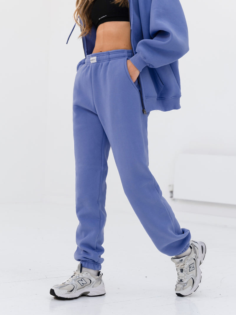 Label Sweatpants - Lilac Blue