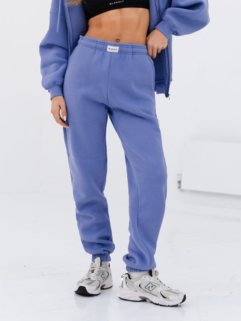 Label Sweatpants - Lilac Blue