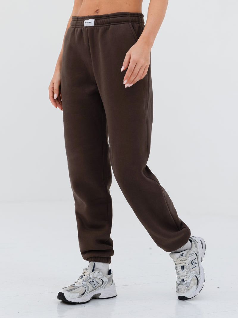 Label Sweatpants - Slate Brown