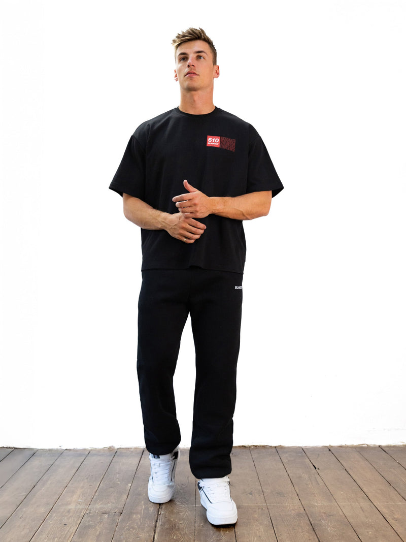 Italic Relaxed Sweatpants - Black