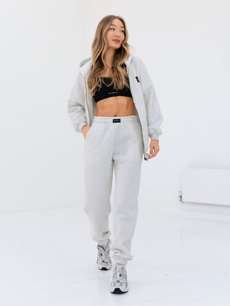 Label Sweatpants - Marl White