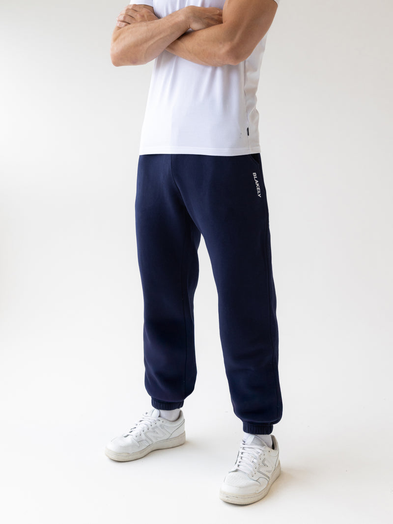 Italic Linear Relaxed Sweatpants - Navy