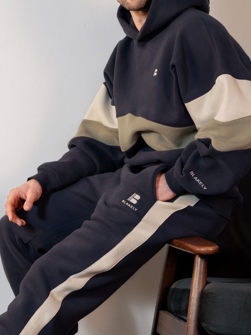 Panel Relaxed Sweatpants - True Navy