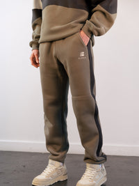 Panel Relaxed Sweatpants - Safari Green