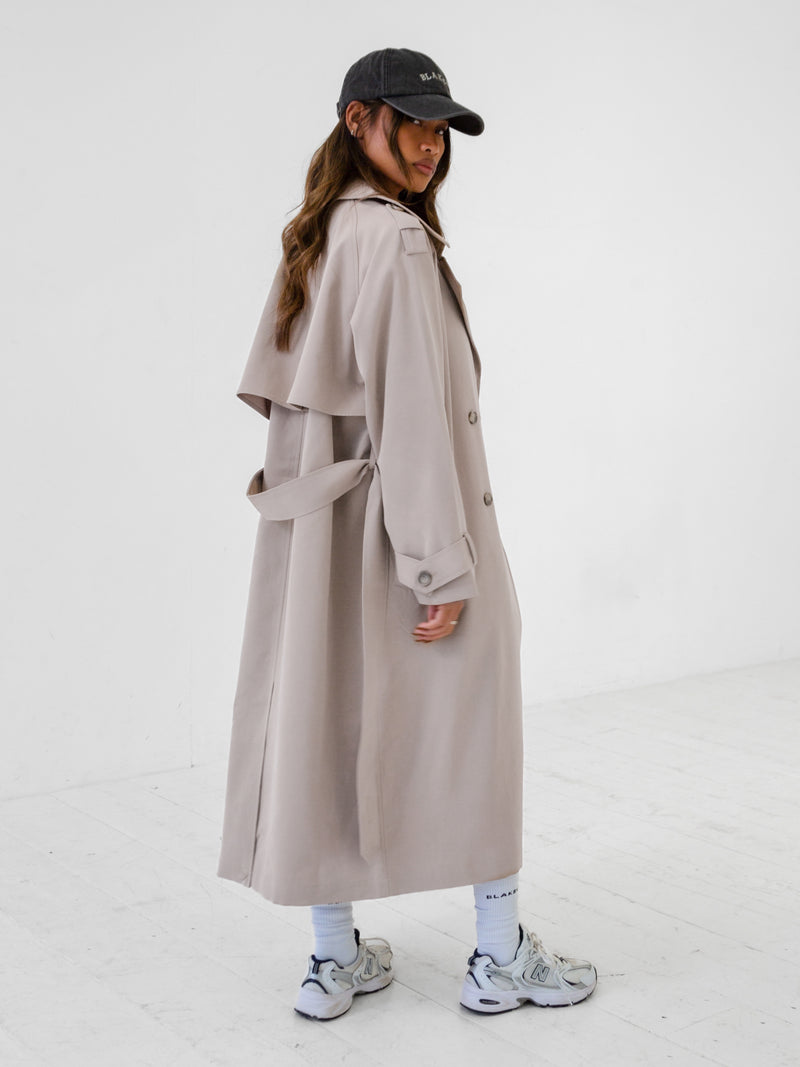 Amara Trench Coat - Stone