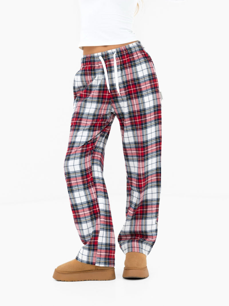 Rue Checked Trousers - Red Check