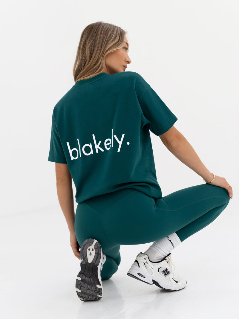 Thea Oversized T-Shirt - Deep Green