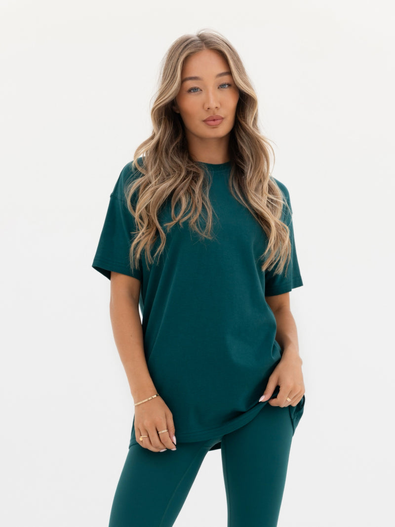 Thea Oversized T-Shirt - Deep Green