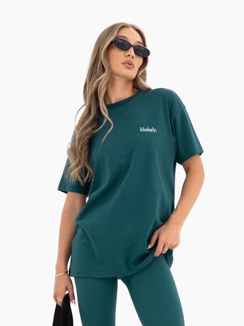 Freya Oversized T-Shirt - Deep Green