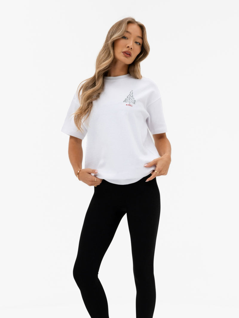 Christmas Print Oversized T-Shirt