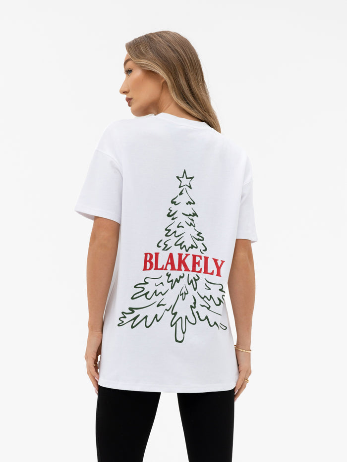 Christmas Print Oversized T-Shirt